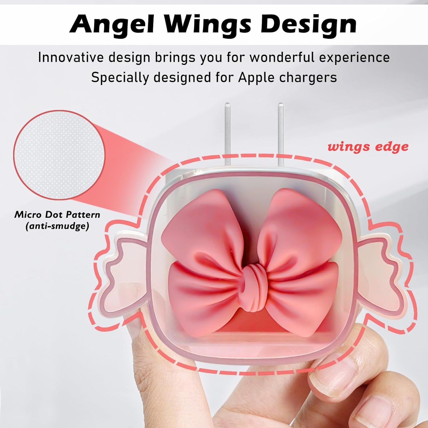 Protège Câble Type-C, chargeur avec Design de Cœur 3D Rose - informati
