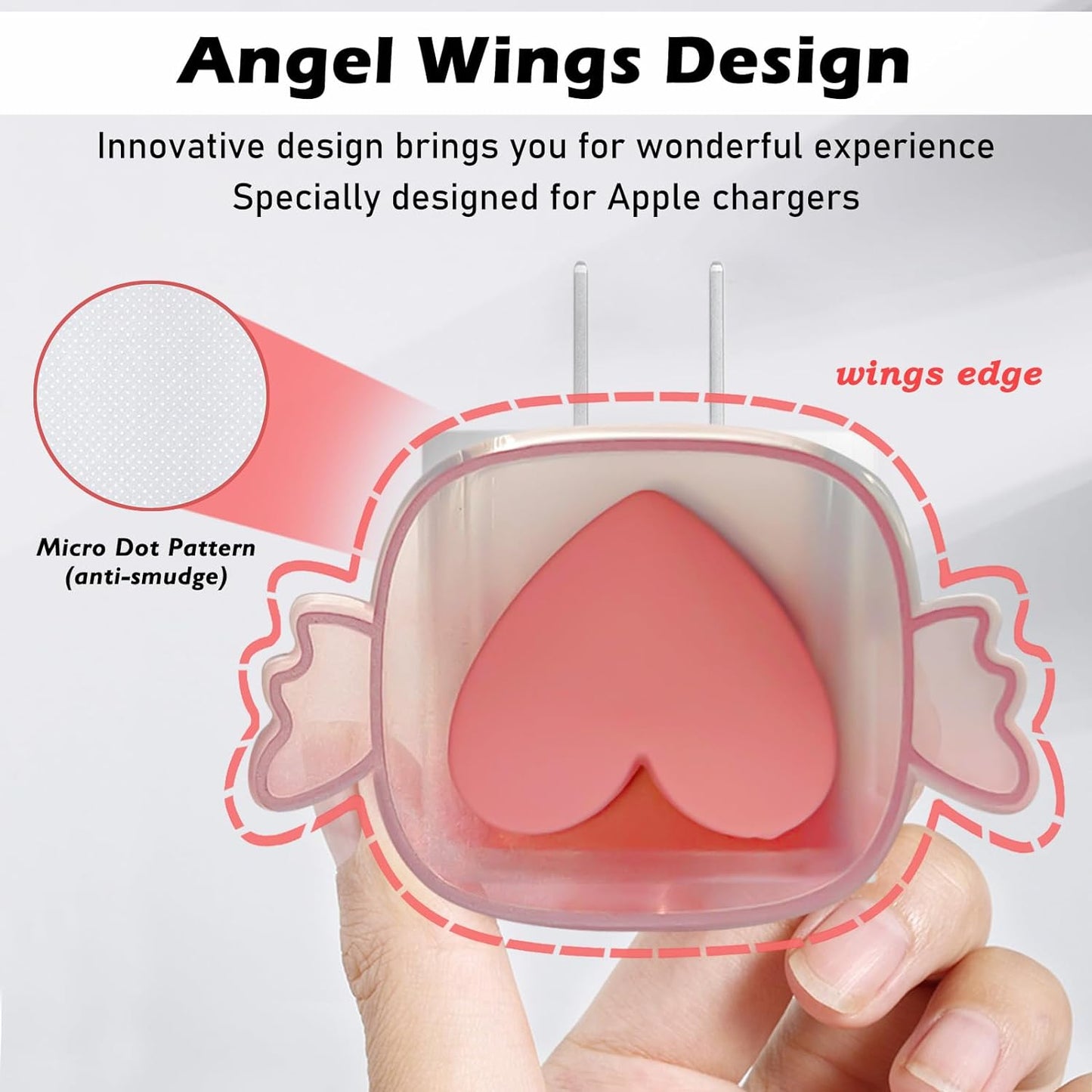 Protège Câble Type-C, chargeur avec Design de Cœur 3D Rose - informati