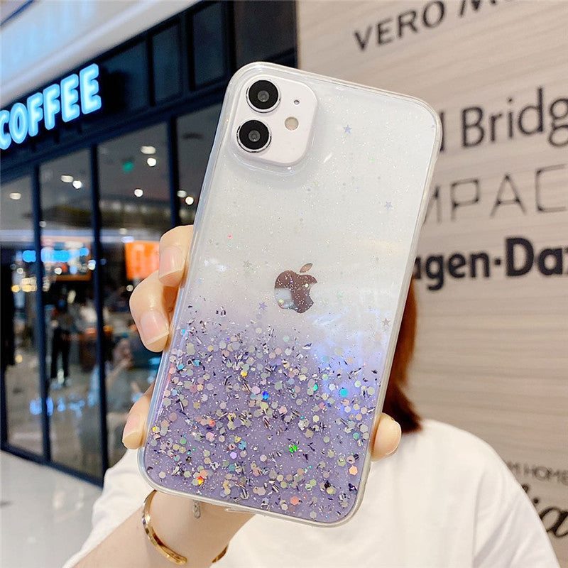 Simple And Suitable IPhone12 11 pro Transparent Glitter - informati