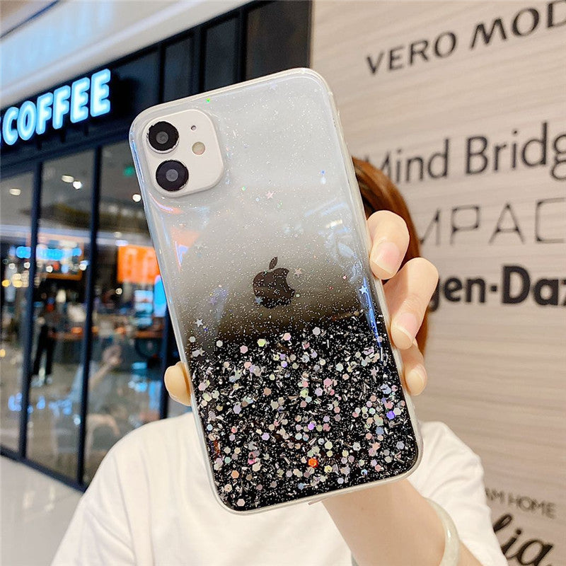 Simple And Suitable IPhone12 11 pro Transparent Glitter - informati