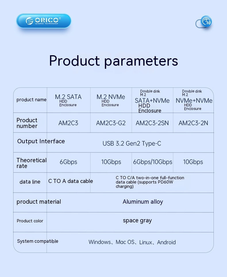 Boîte SSD portable portable universel externe - informati