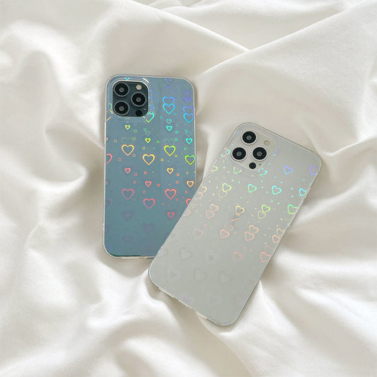 Laser Colorful Love For Double-sided Coated Silicone Phone Case - informati