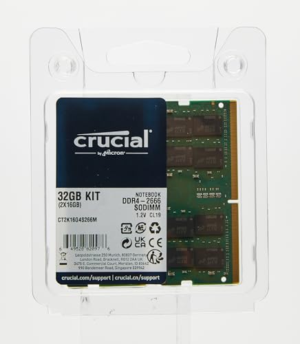 Crucial RAM 32GB Kit (2x16GB) DDR4 2400 MHz mémoire pc bureau