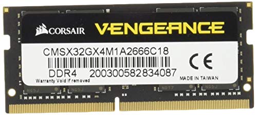 Corsair Vengeance SODIMM 32Go (2x16Go) DDR4 2666MHz CL18 Mémoire pour Ordinateurs Portables