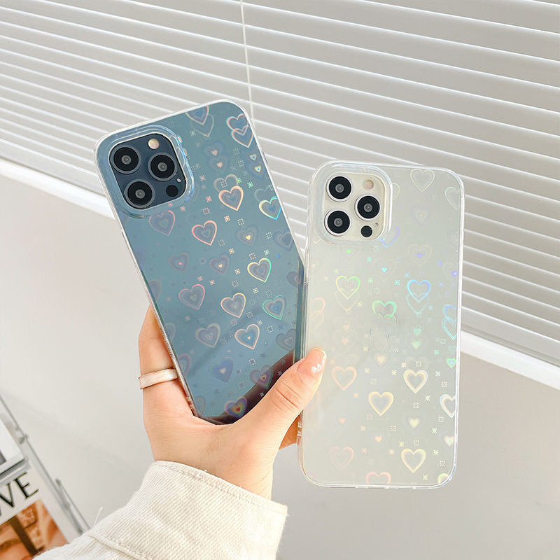 Laser Colorful Love For Double-sided Coated Silicone Phone Case - informati