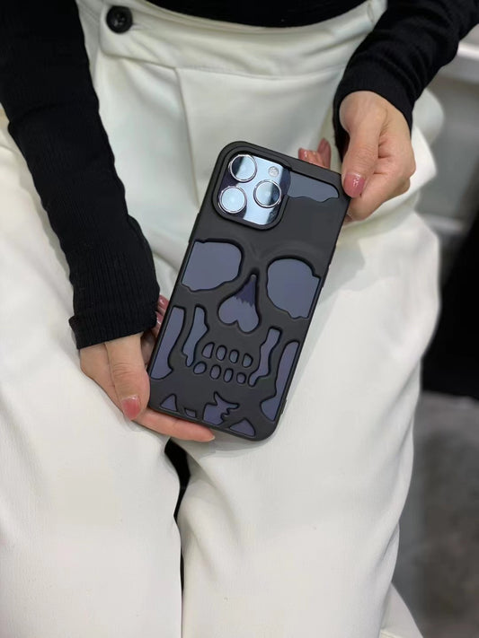 Luxury Plating 3D Skull Phone Case For I-Phone 14 Pro Max 13 12 11 Plus - informati