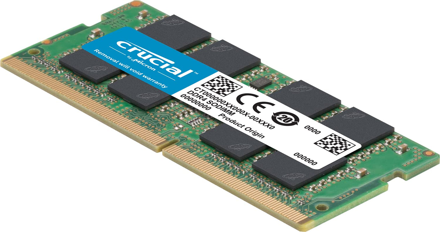 Crucial RAM 32Go Kit (2x16Go) DDR4 3200MHz CL22 (ou 2933MHz ou 2666MHz) mémoire portable