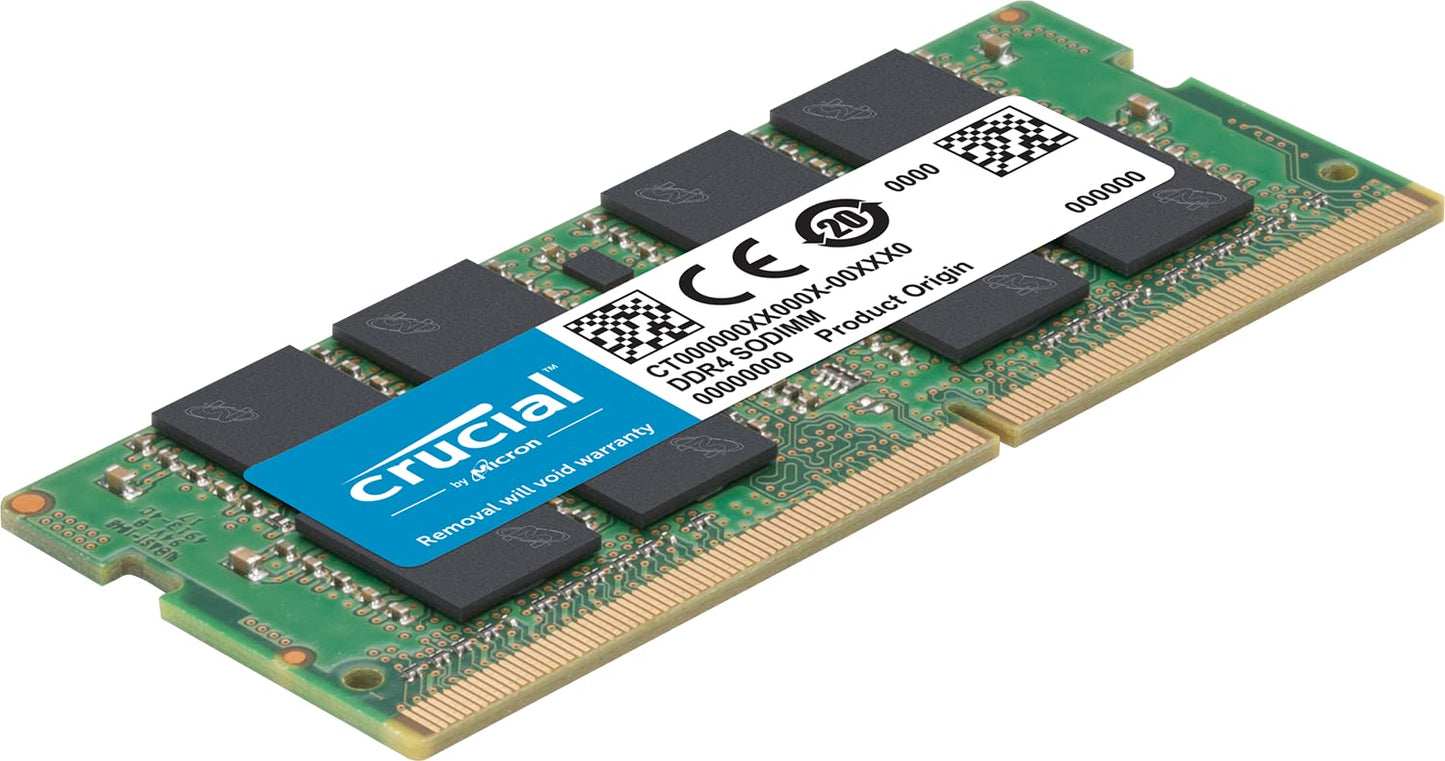 Crucial RAM 32Go Kit (2x16Go) DDR4 3200MHz CL22 (ou 2933MHz ou 2666MHz) mémoire portable