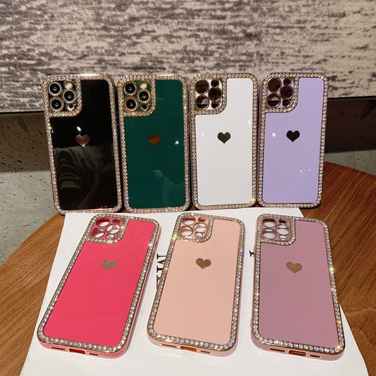 Phone Case Accessories Love Crystal Diamond Edge Electroplating