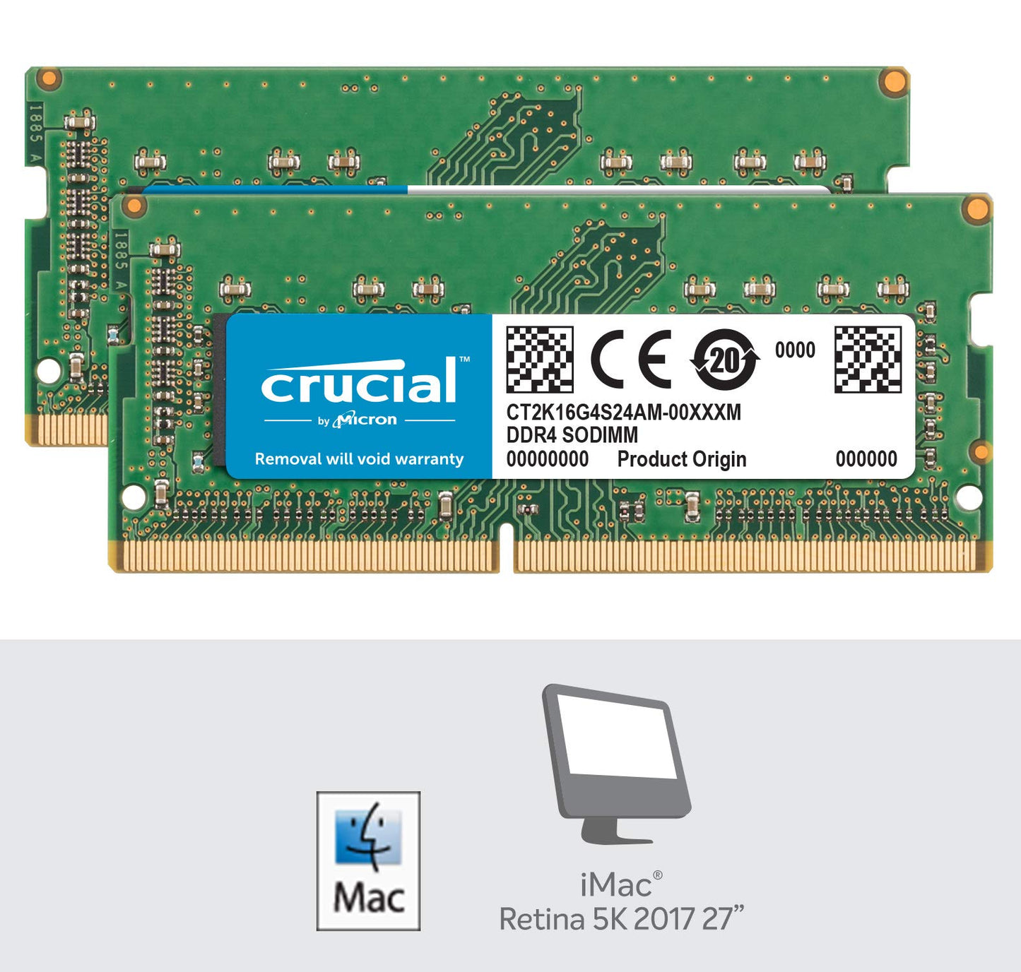 Crucial RAM 32GB Kit (2x16GB) DDR4 2400 MHz mémoire pc bureau