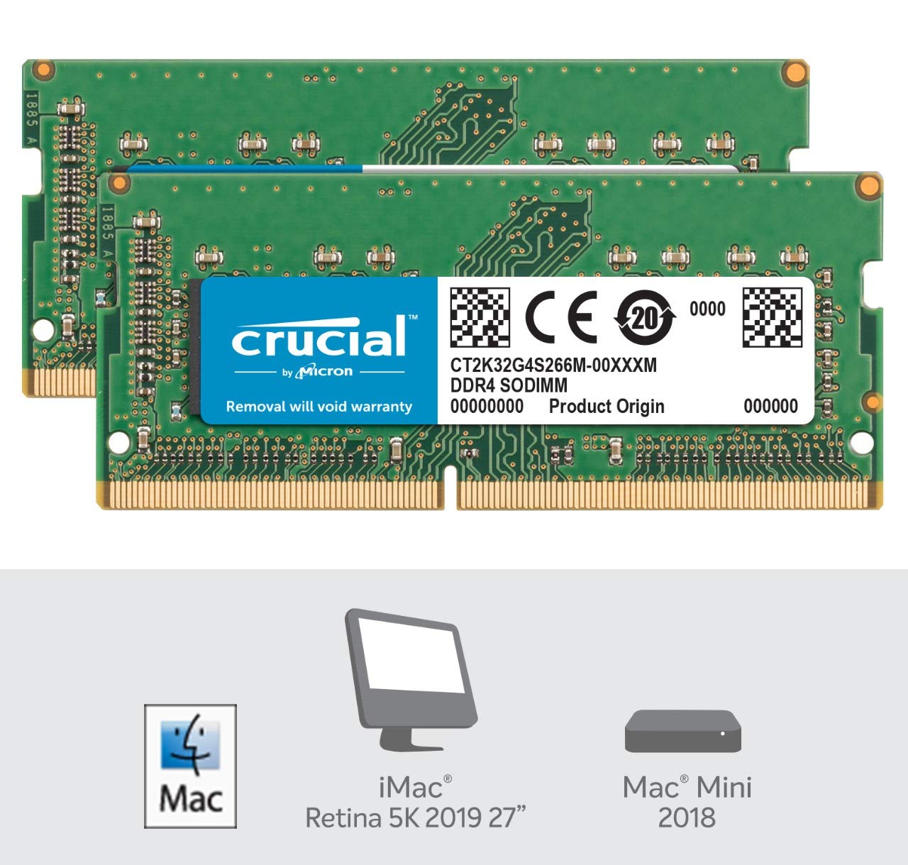 Crucial RAM 32GB Kit (2x16GB) DDR4 2400 MHz mémoire pc bureau