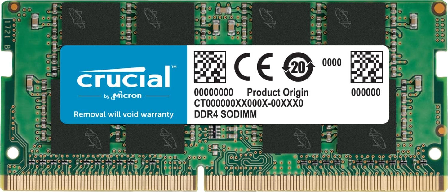 Crucial RAM 32Go Kit (2x16Go) DDR4 3200MHz CL22 (ou 2933MHz ou 2666MHz) mémoire portable