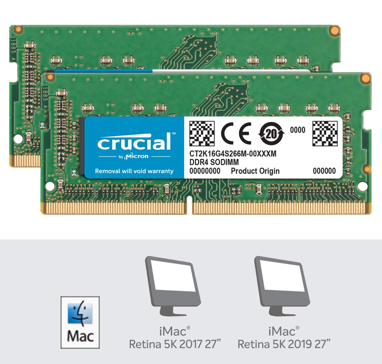 Crucial RAM 32GB Kit (2x16GB) DDR4 2400 MHz mémoire pc bureau