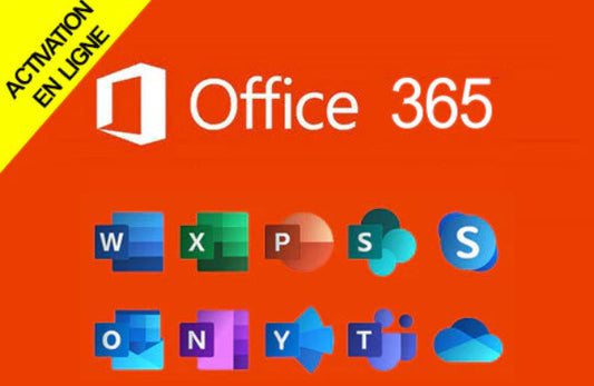 Microsoft Office 365 - Validité 6-12 mois pour 5 Appareils PC/ MAC/iOS/Android - informati