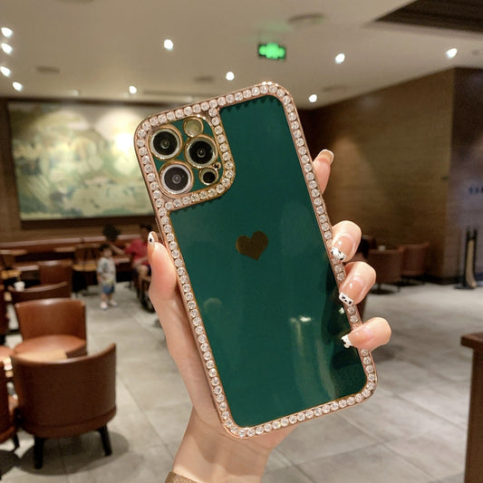 Phone Case Accessories Love Crystal Diamond Edge Electroplating