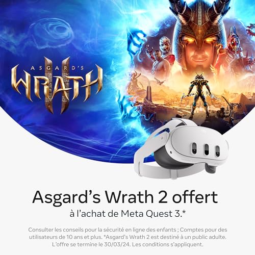 Meta Quest 3 Réalité mixte révolutionnaire Performances spectaculaires Pack Asgard’s Wrath 2 - informati