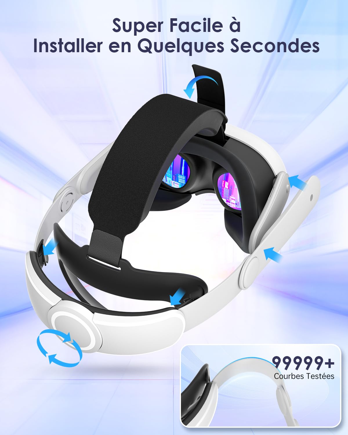 Maecker VR Sangle de tête compatible pour Quest 3 Annexes Confortables et Stables Elite - informati