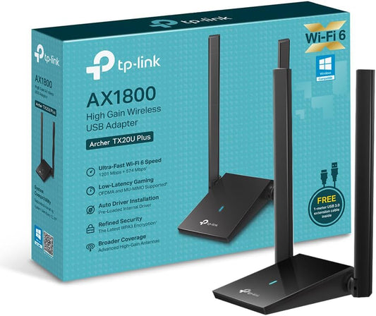 TP-Link WiFi 6 AX1800 Archer TX20U Plus